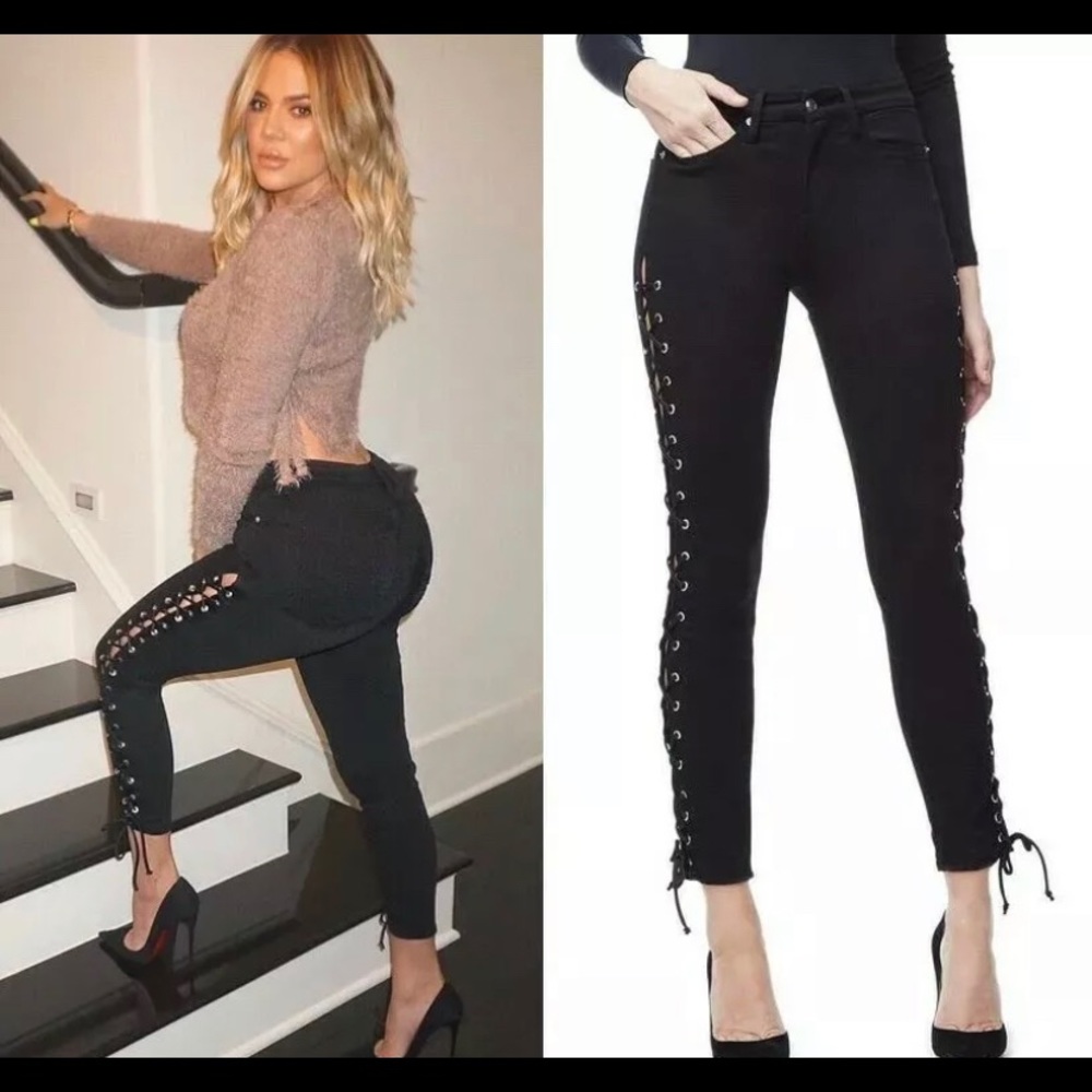 Good American lace up jeans 28/6